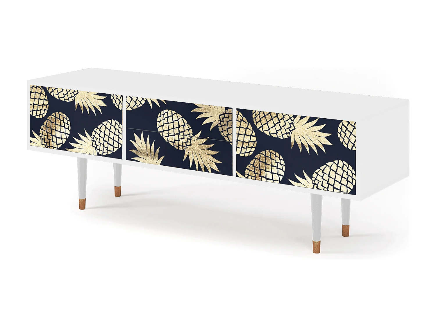 Meuble TV - 170х59х48 cm - T4 - Sunny Pineaple, Blanc