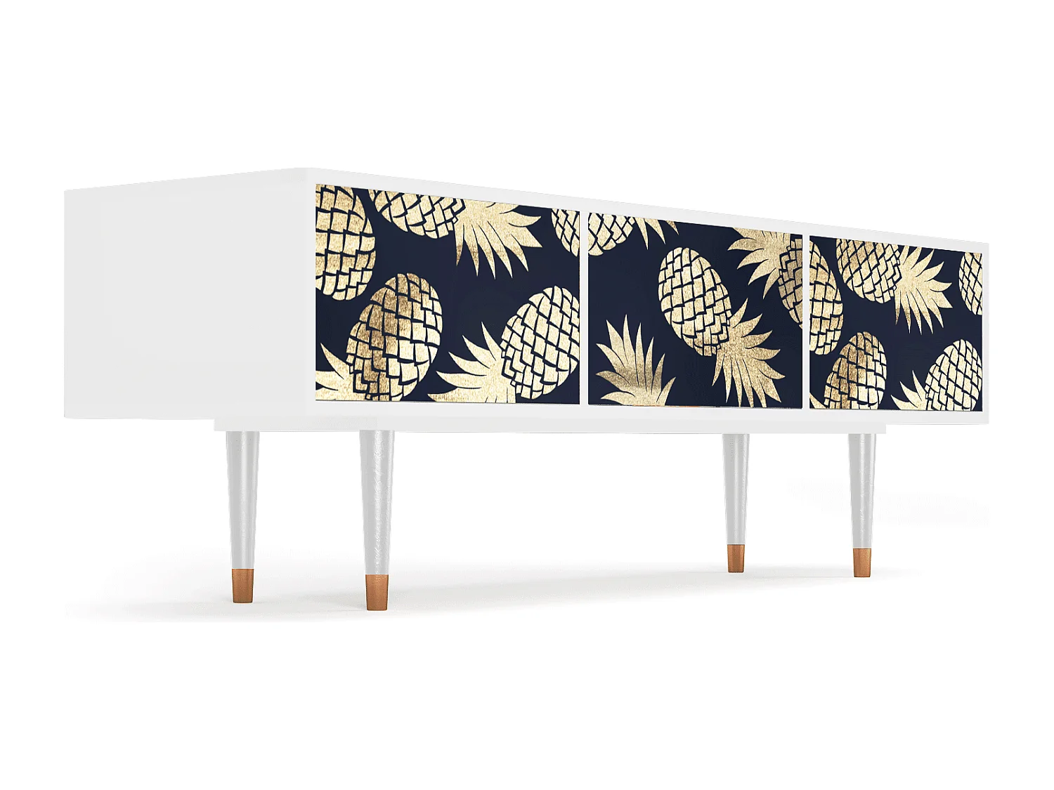 Meuble TV - 170х59х48 cm - T4 - Sunny Pineaple, Blanc