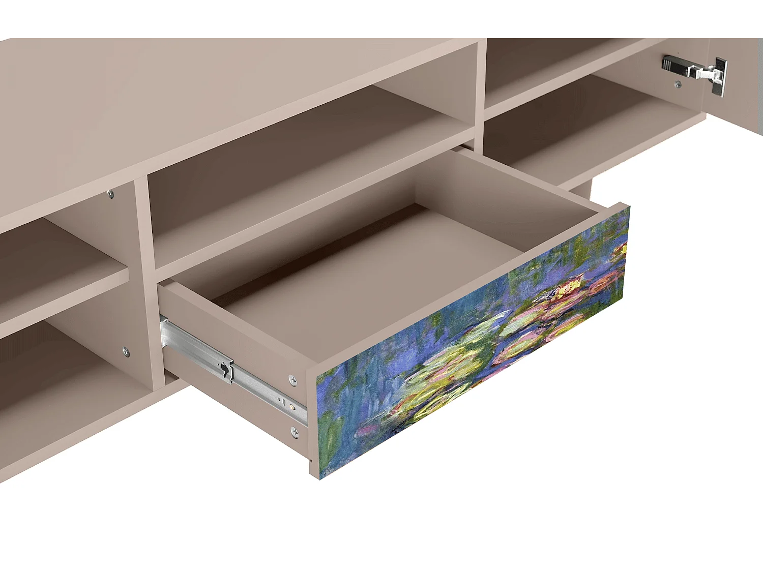 Meuble TV - 170х59х41 cm - T6 - The water lily pond  , Latte