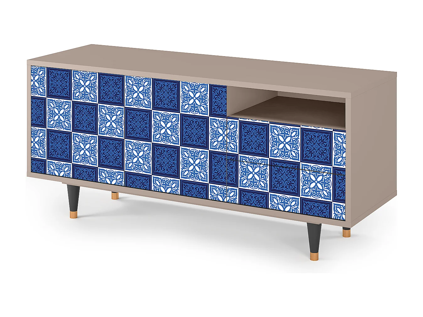 TV-Möbel - 125х56х41 cm - T7 - Light Path, Latte