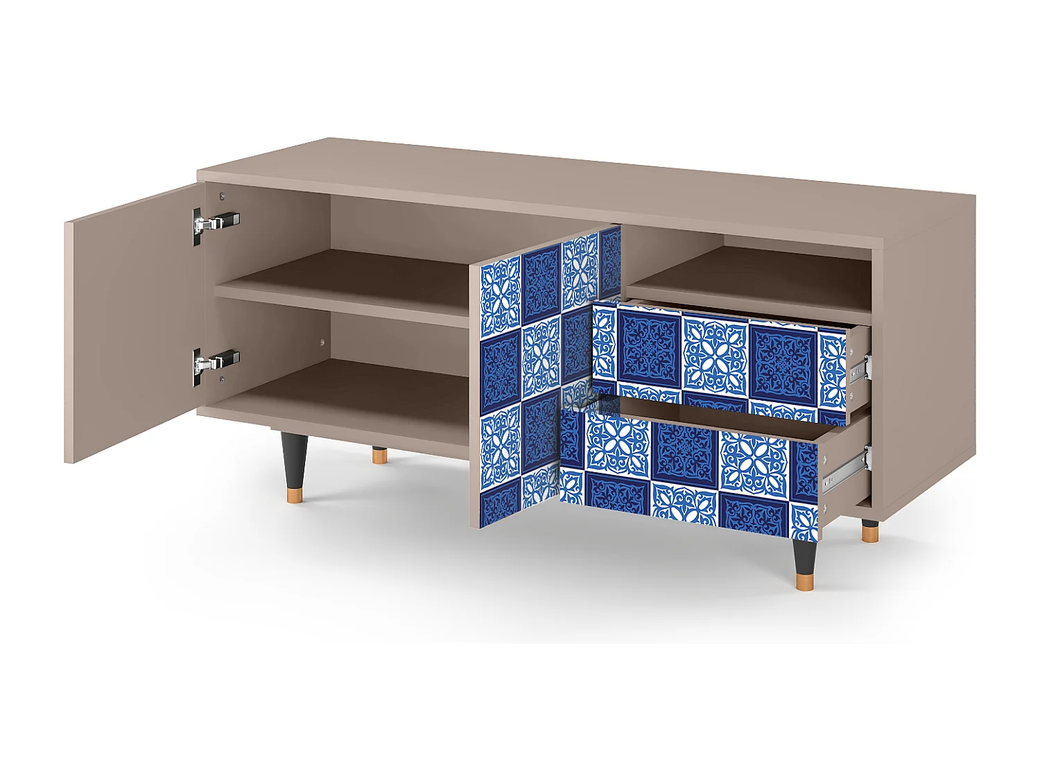 Mobile TV - 125х56х41 cm - T7 - Light Path, Latte