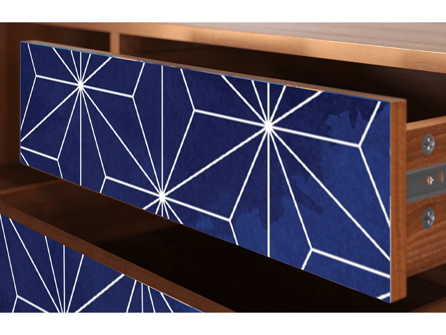 Szafka RTV - 170х59х48 cm - T4 - Milky Way, Orzech