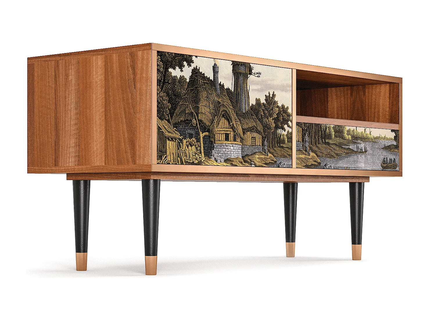 Mobile TV - 115х59х48 cm - T3 - Mill along a River, Noce