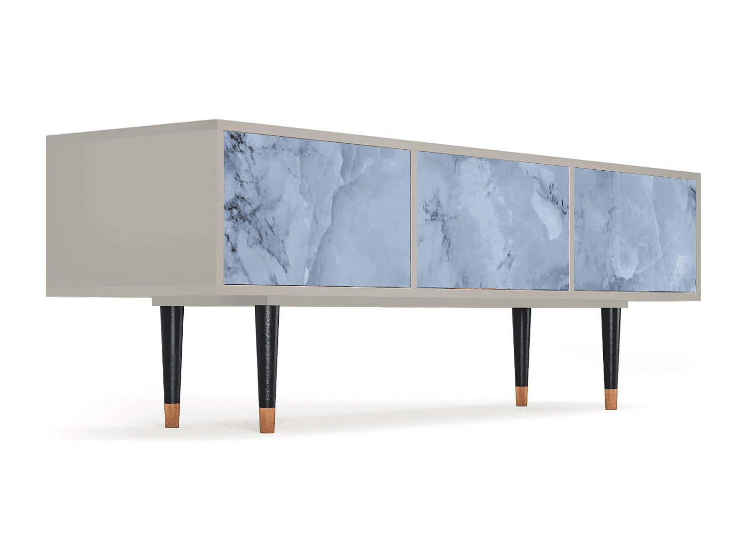 Szafka RTV - 170х59х48 cm - T4 - Feather Ice, Piaskowy