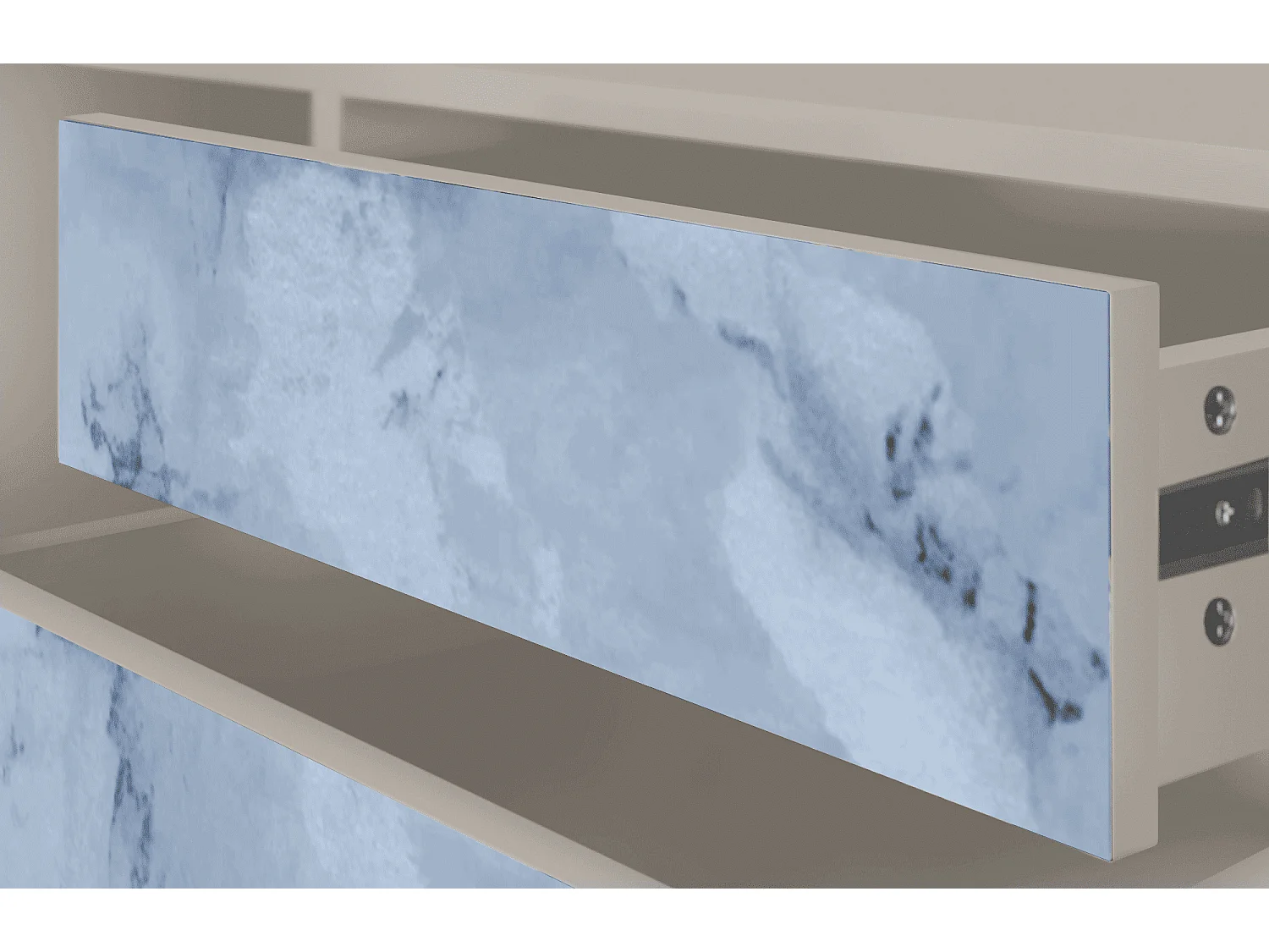 Szafka RTV - 170х59х48 cm - T4 - Feather Ice, Piaskowy