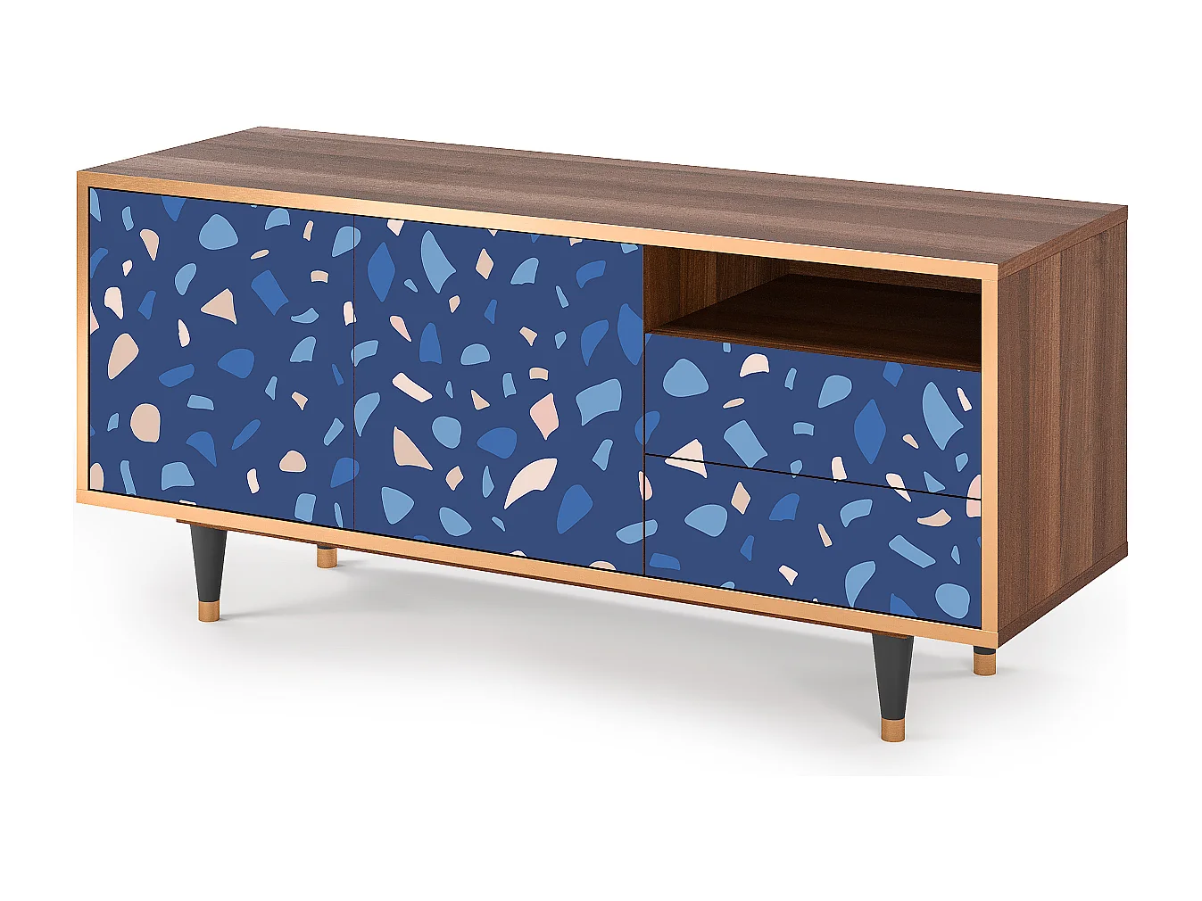 TV-Möbel - 125х56х41 cm - T7 - Soap Whirpool, Walnuss