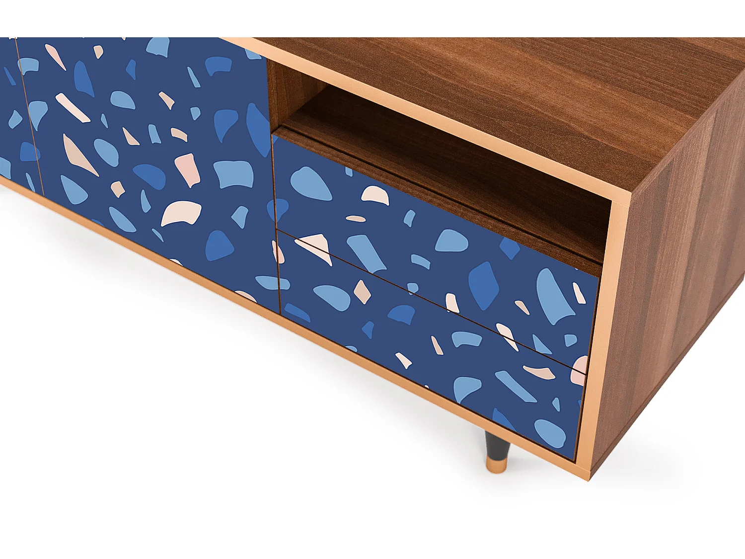 Meuble TV - 125х56х41 cm - T7 - Soap Whirpool, Noyer