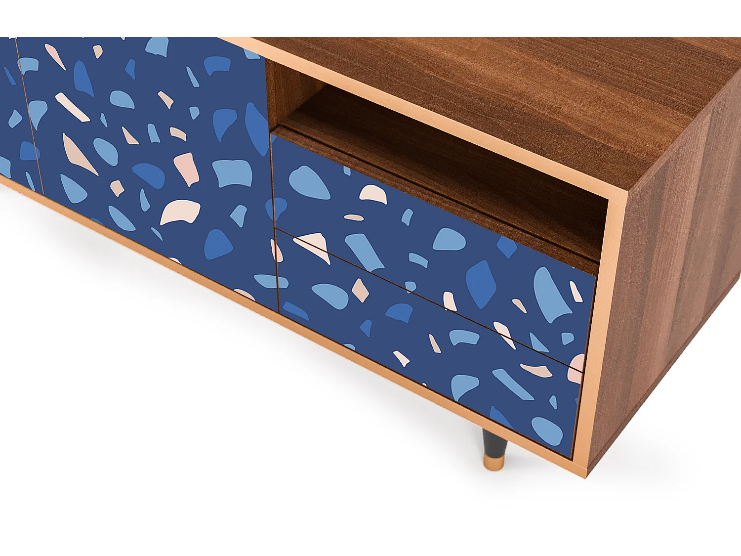 Meuble TV - 125х56х41 cm - T7 - Soap Whirpool, Noyer