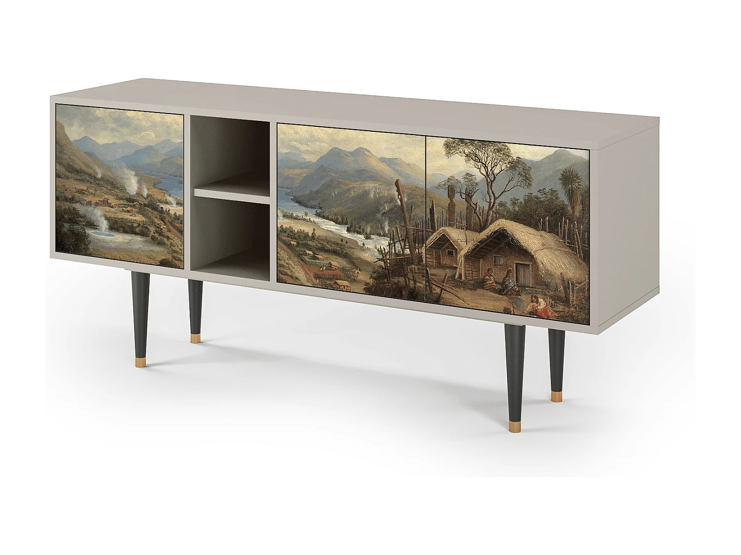 TV-meubel - 150х69х41 cm - T5 - View Across the Plains , Zand