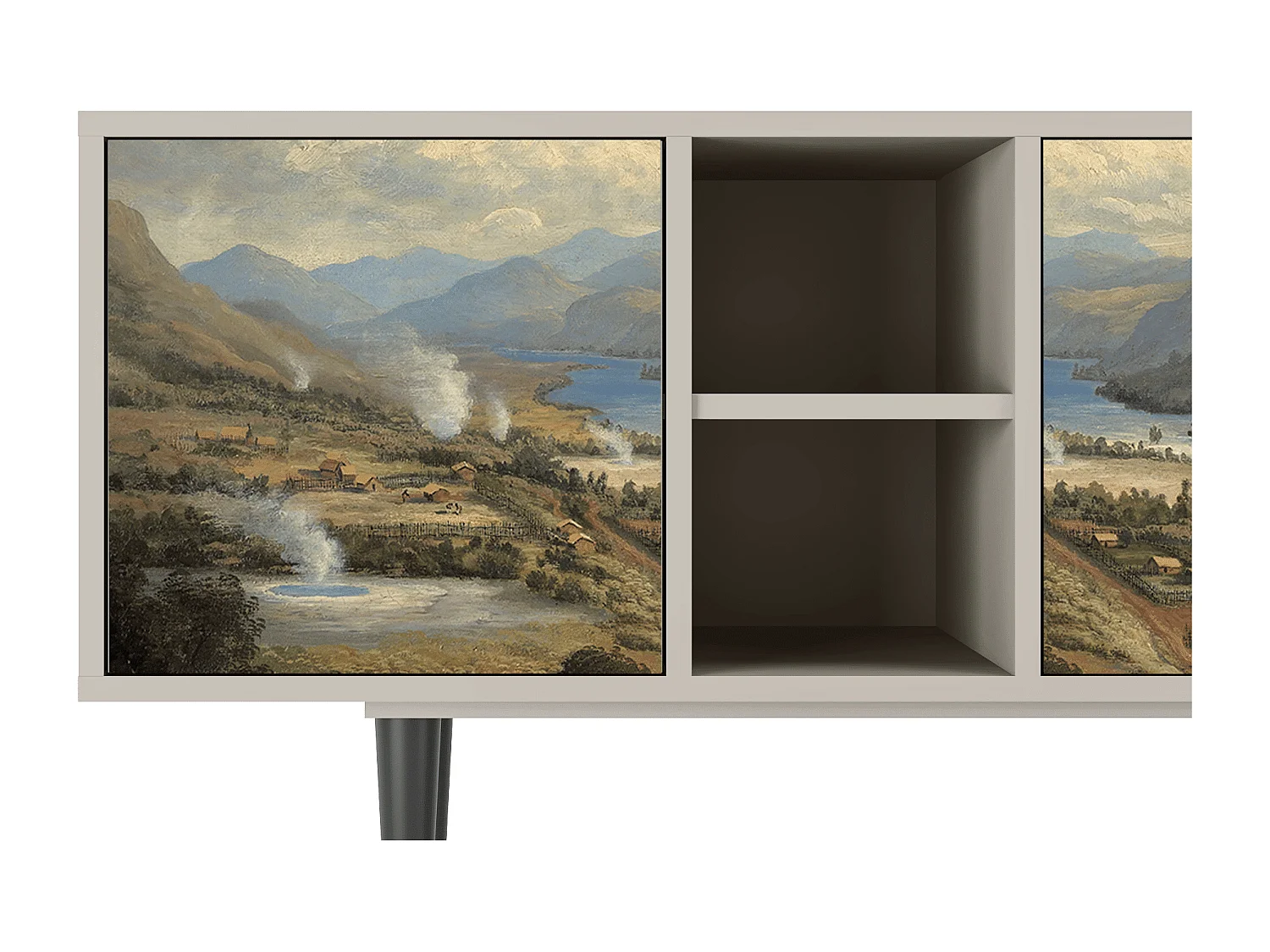 Meuble TV - 150х69х41 cm - T5 - View Across the Plains , Sable