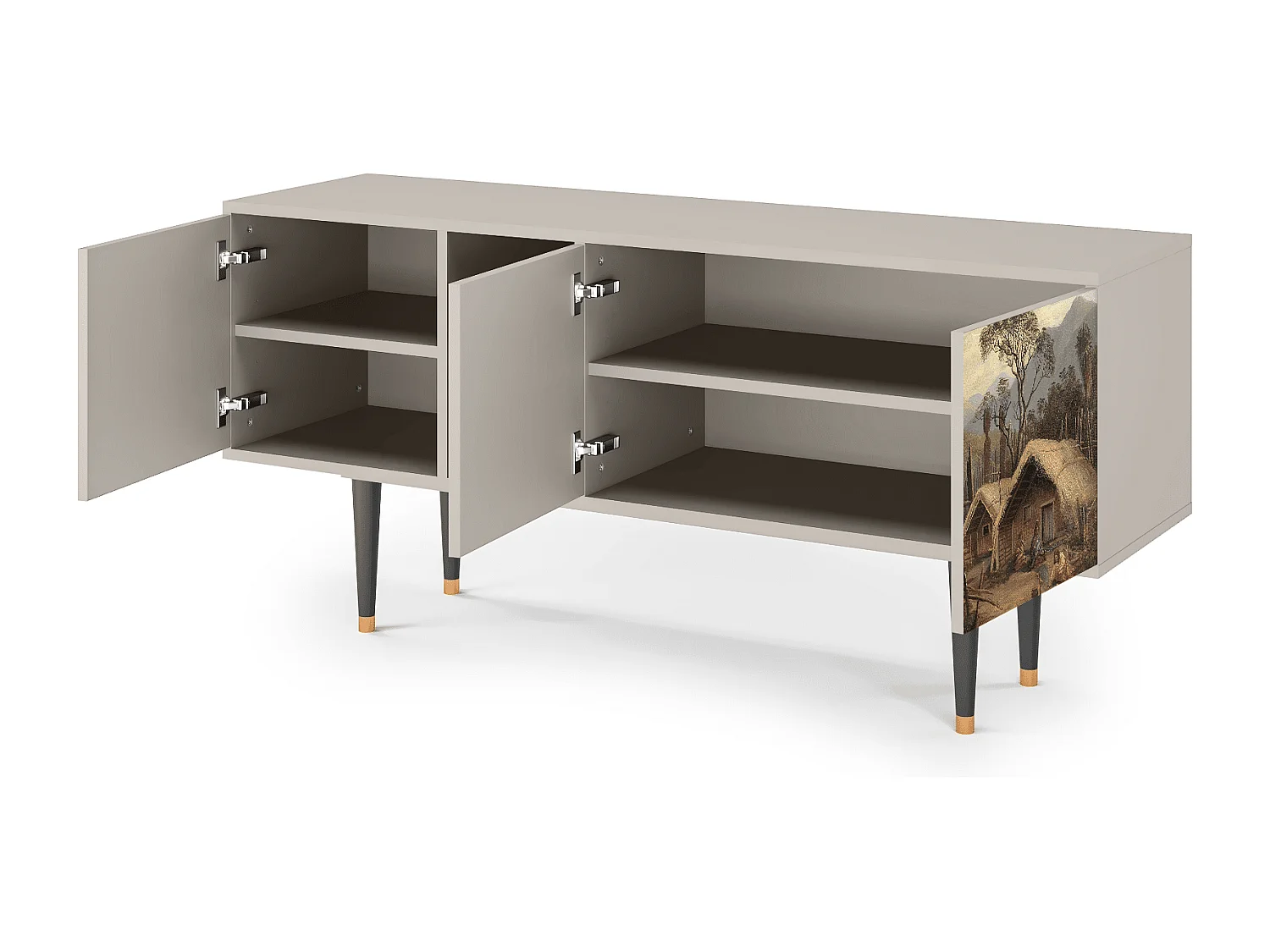 Meuble TV - 150х69х41 cm - T5 - View Across the Plains , Sable