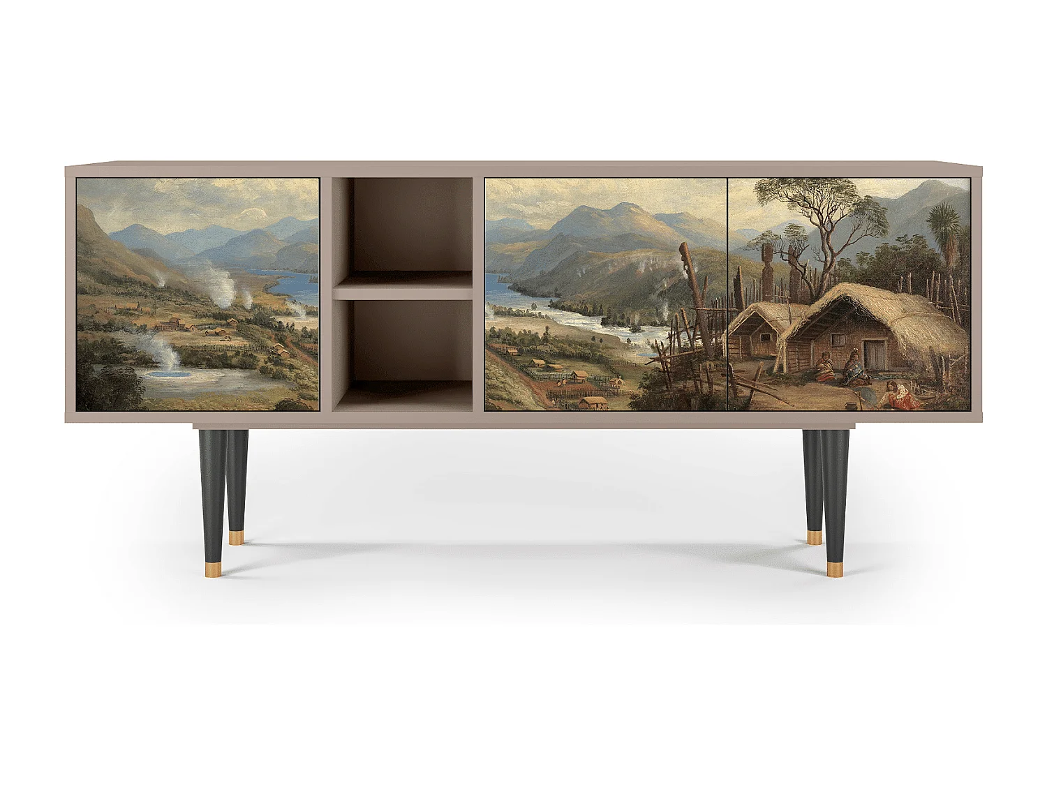 Meuble TV - 150х69х41 cm - T5 - View Across the Plains , Sable