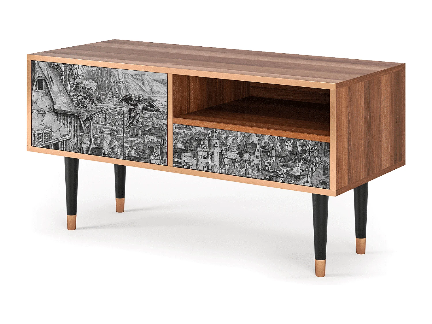 TV-Möbel - 115х59х48 cm - T3 - Departure, Walnuss