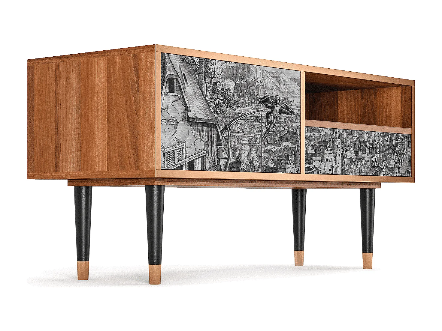 TV-Möbel - 115х59х48 cm - T3 - Departure, Walnuss