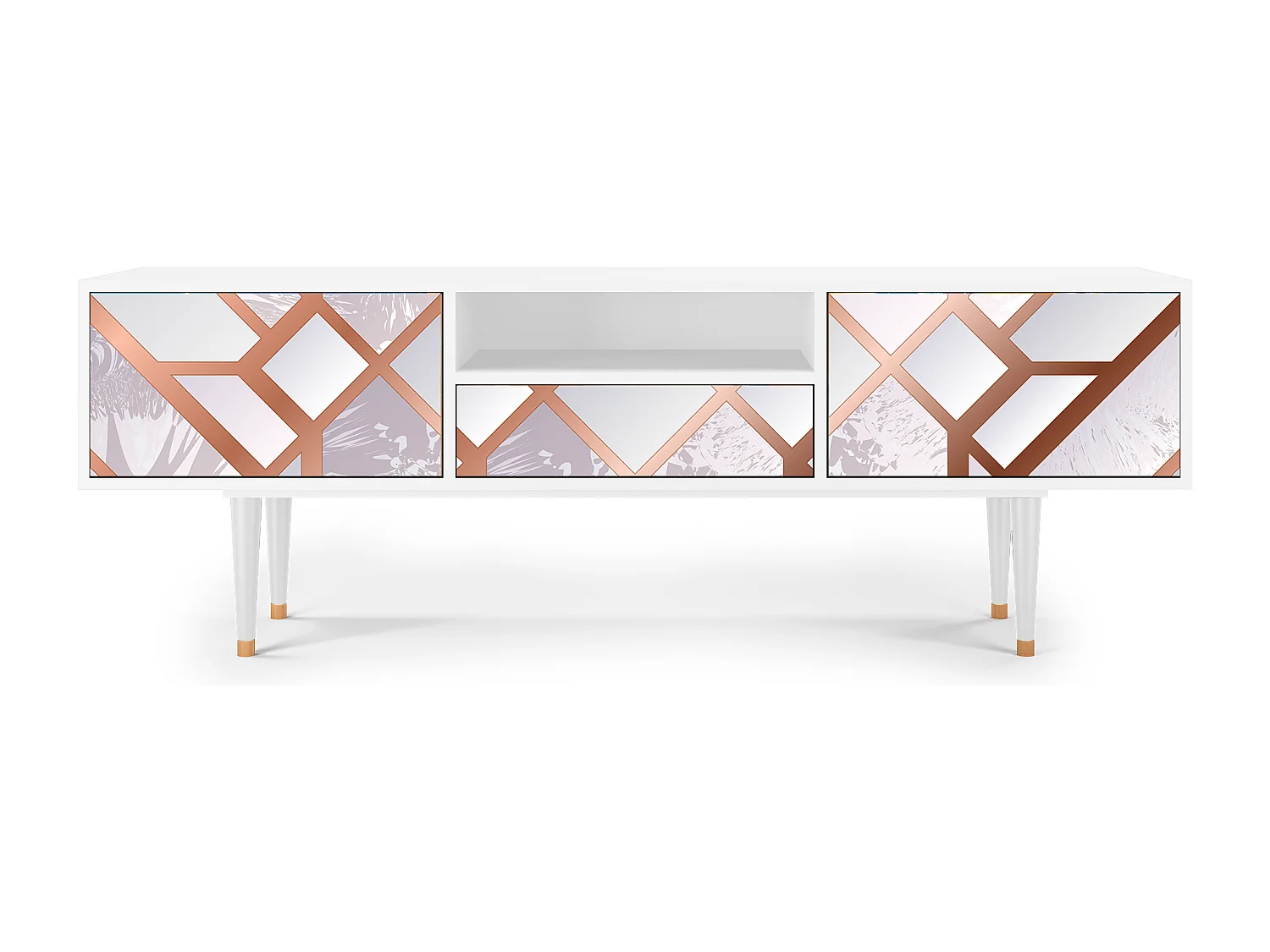 Mobile TV - 170х59х41 cm - T6 - Pastel Fairytale, Bianco