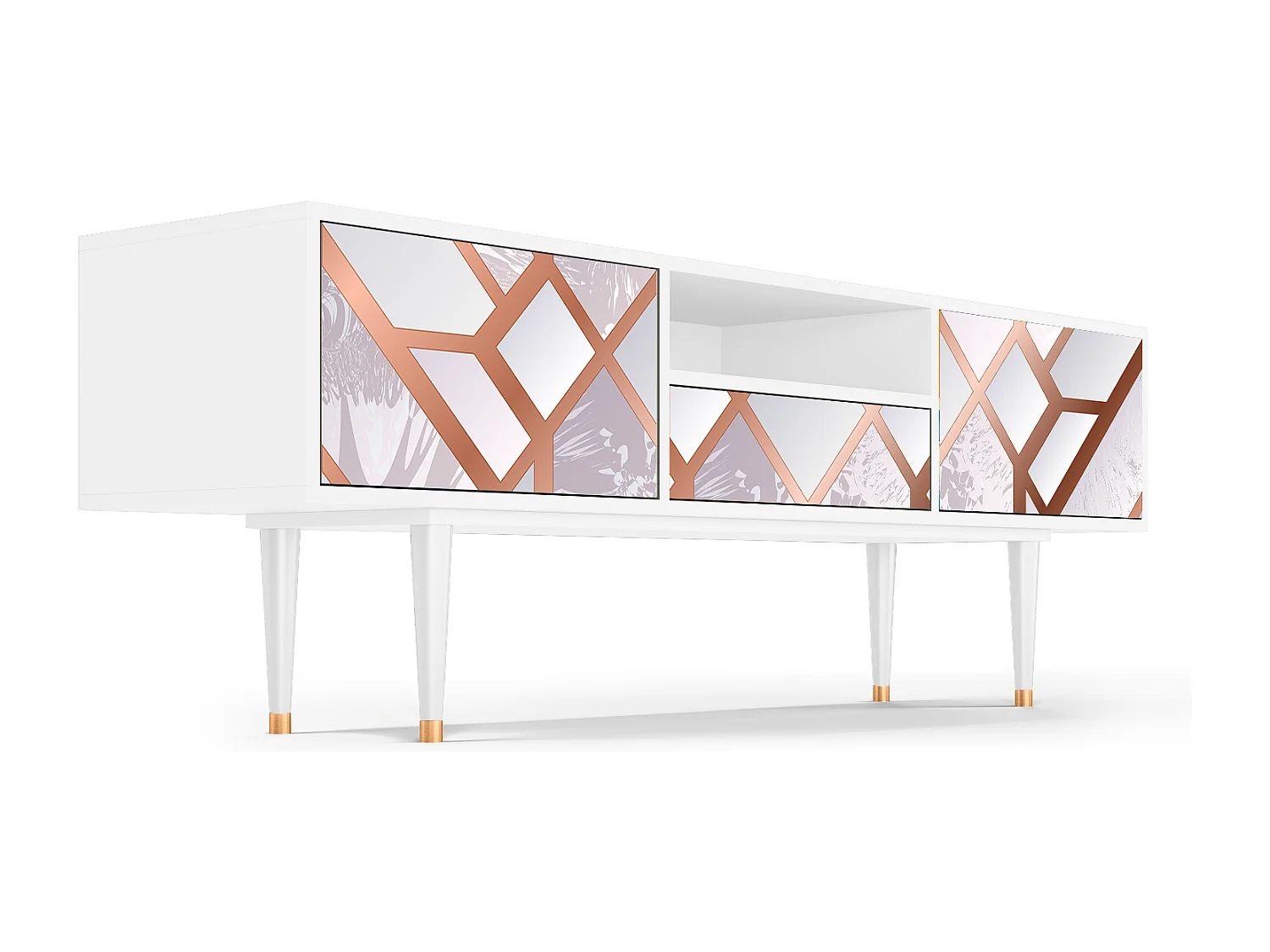 Mobile TV - 170х59х41 cm - T6 - Pastel Fairytale, Bianco