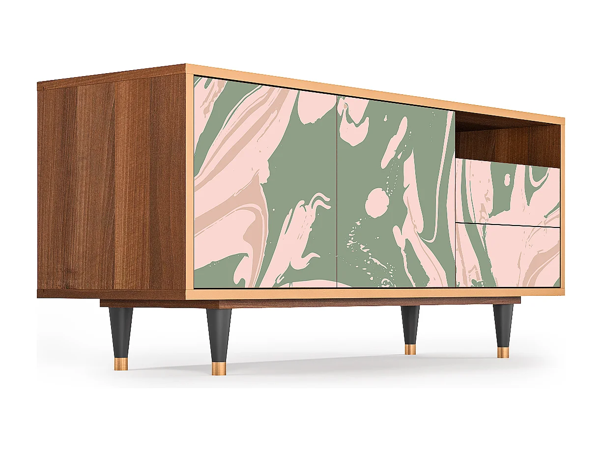 Mueble de TV - 125х56х41 cm - T7 - Aquarelle, Nogal