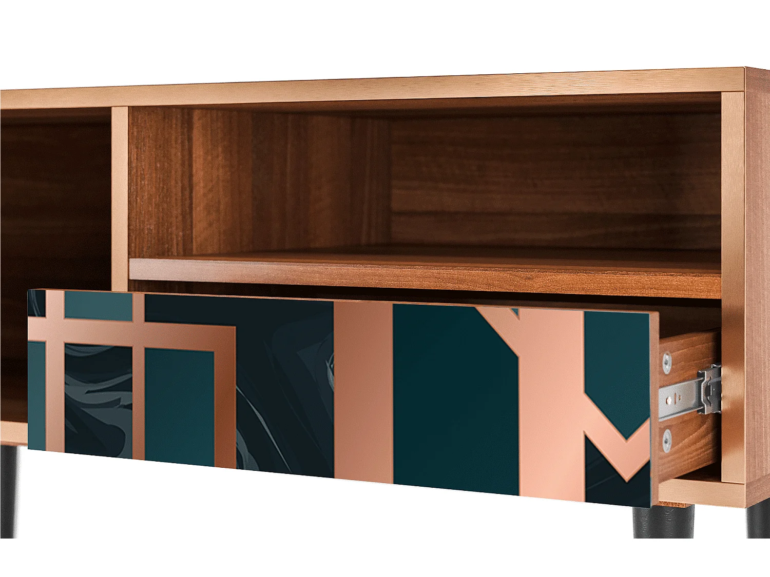 TV-Möbel - 115х59х48 cm - T3 - Emerald Metro, Walnuss