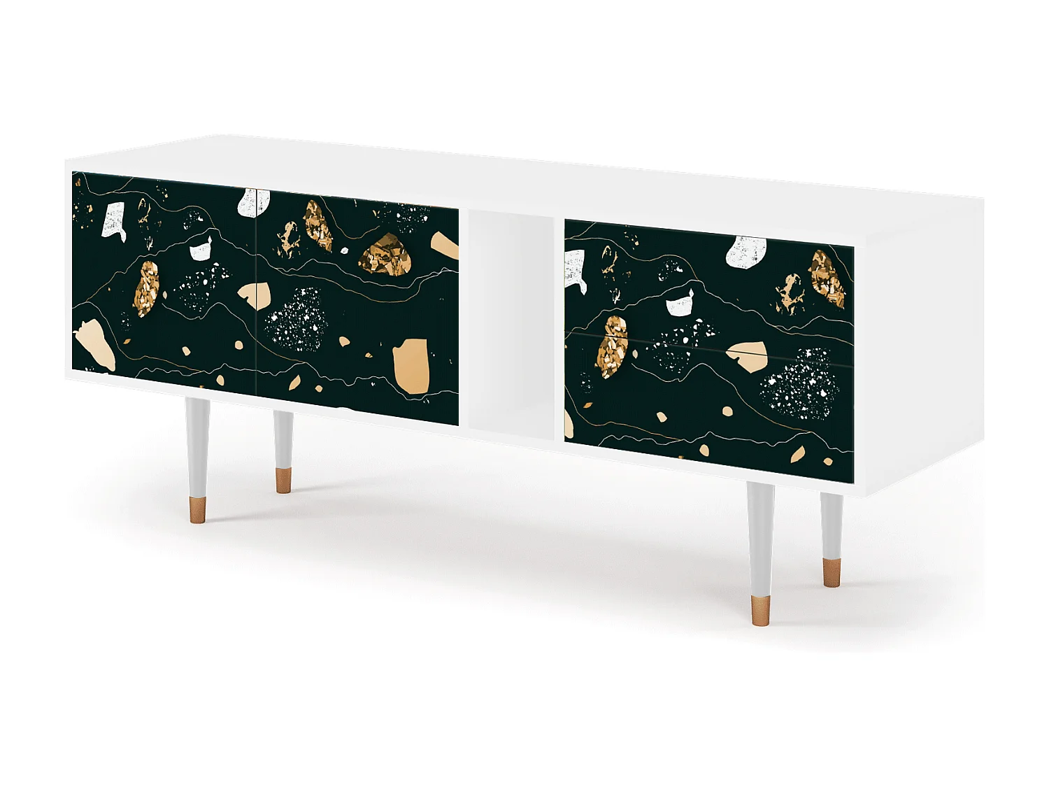 Meuble TV - 170х69х48 cm - T1 - Space Rocks, Blanc