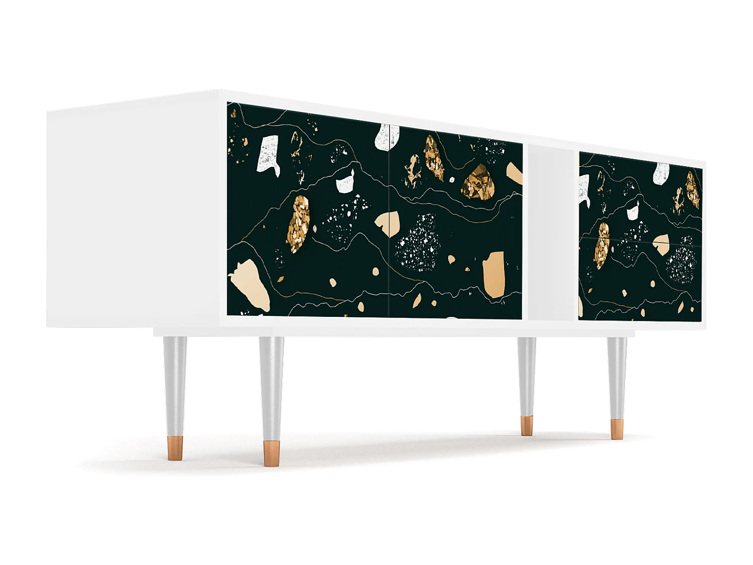 Meuble TV - 170х69х48 cm - T1 - Space Rocks, Blanc