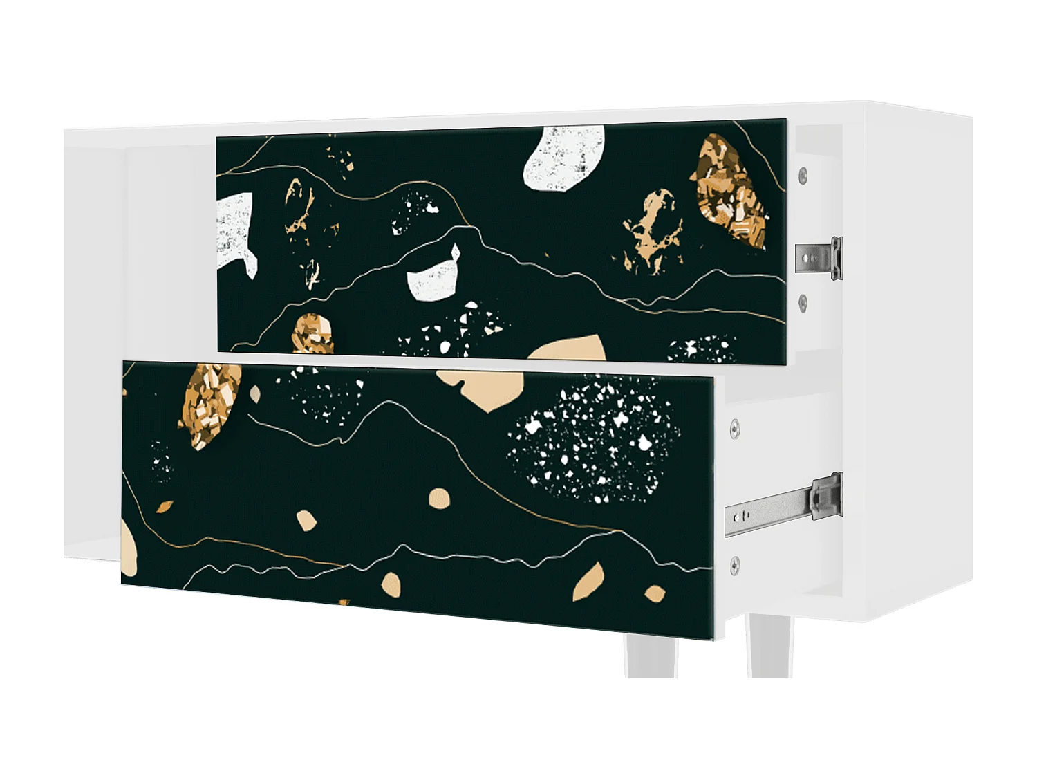 Meuble TV - 170х69х48 cm - T1 - Space Rocks, Blanc