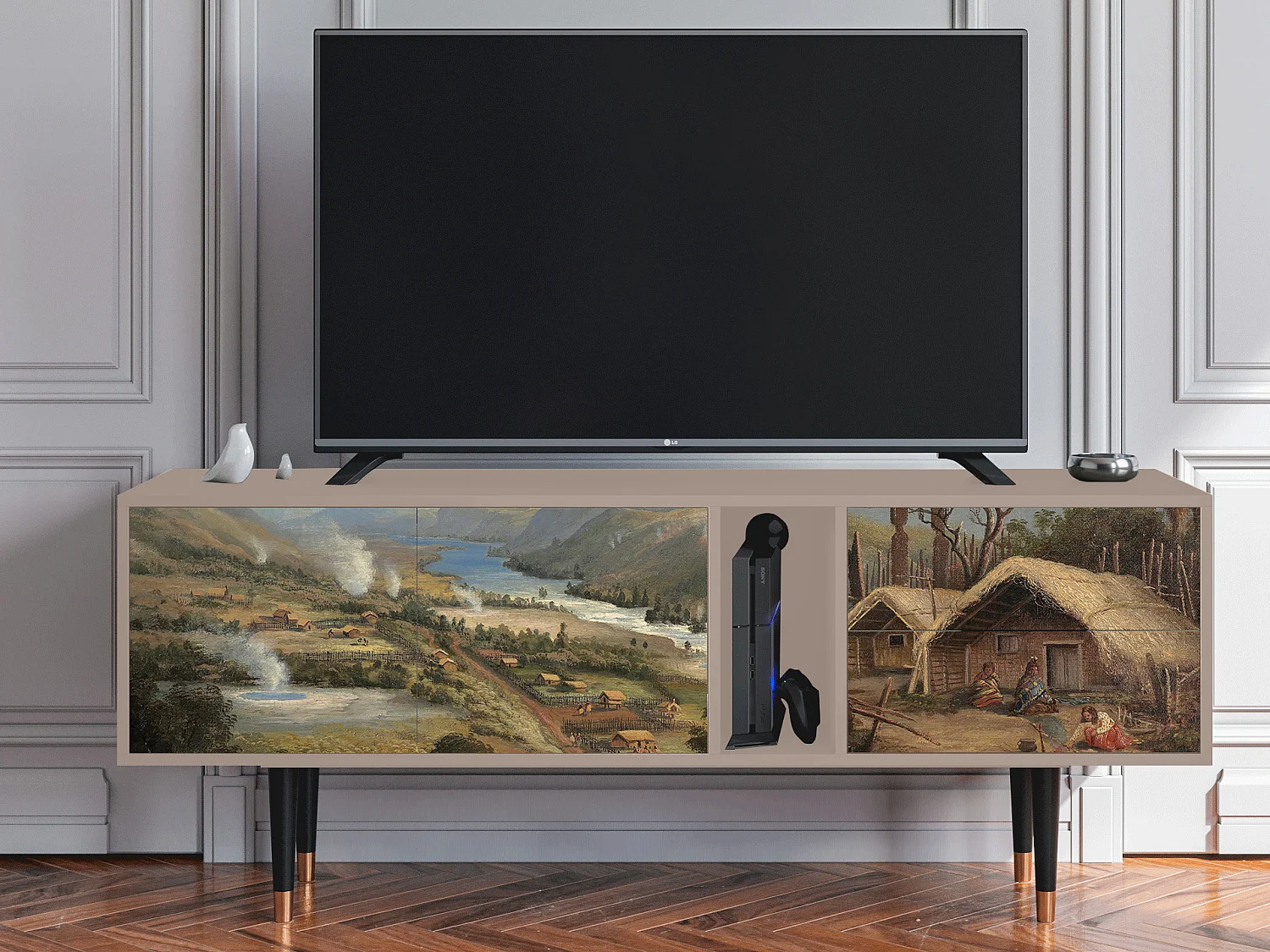 TV-Möbel - 170х69х48 cm - T1 - View Across the Plains , Latte