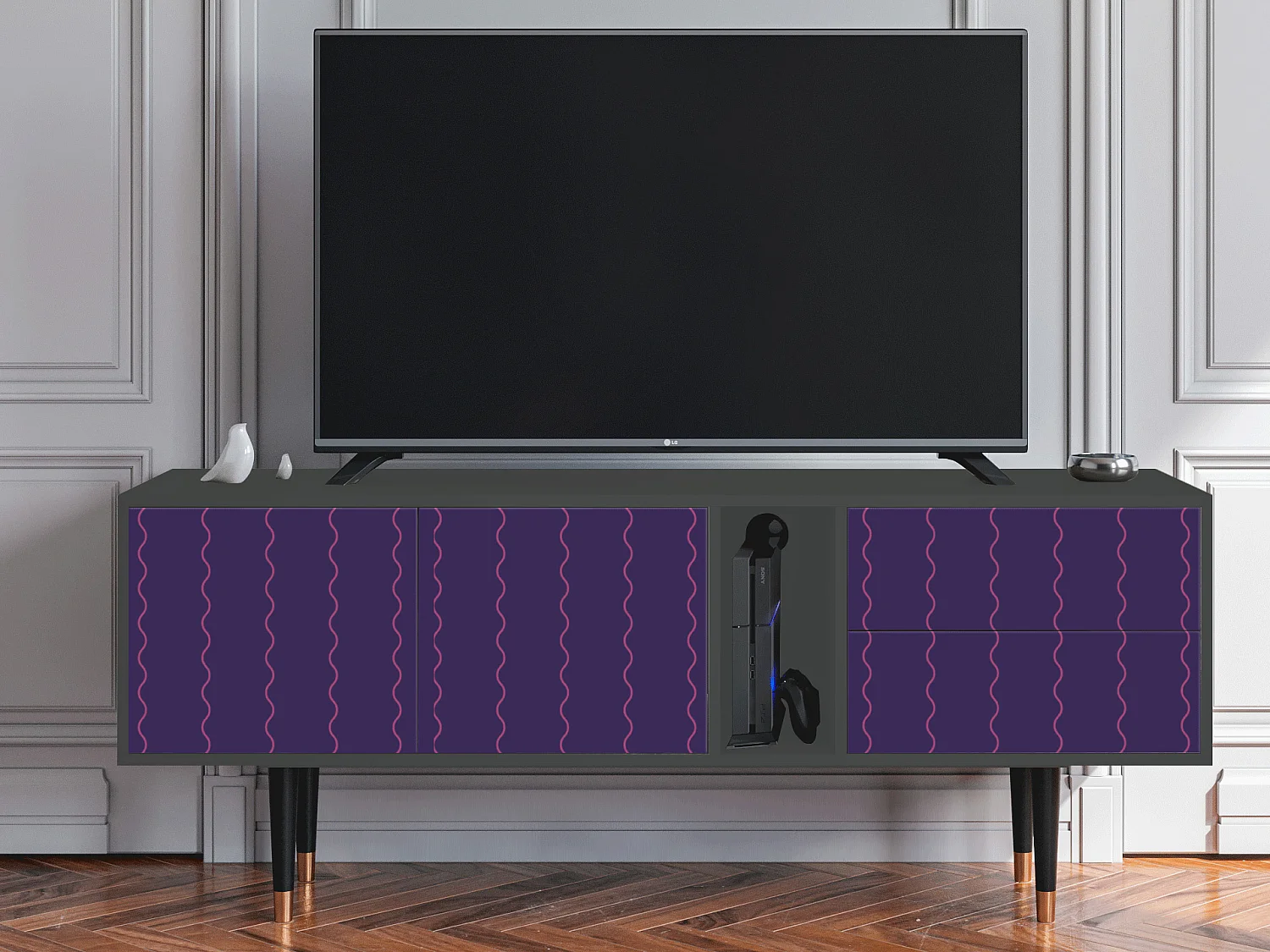 TV-Möbel - 170х69х48 cm - T1 - Grape Maccaroni, Anthrazit