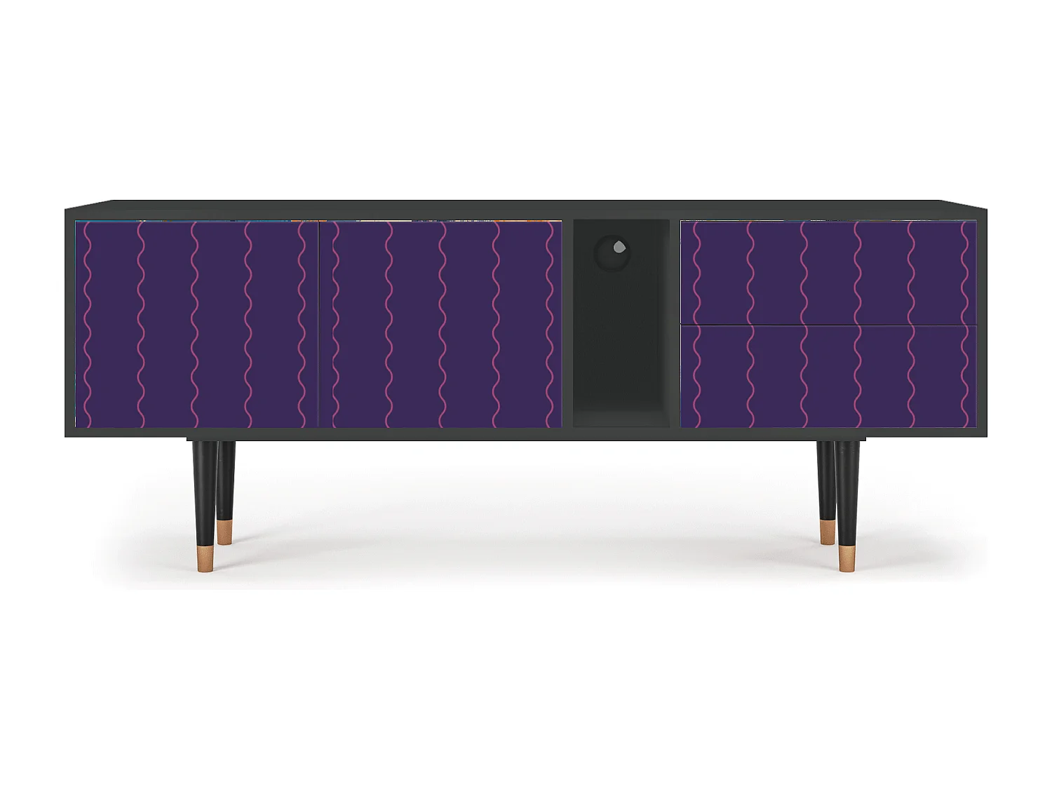 TV-meubel - 170х69х48 cm - T1 - Grape Maccaroni, Antraciet