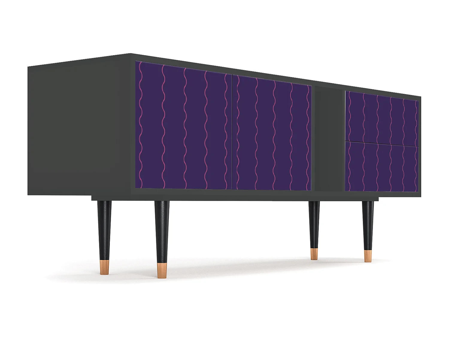 TV-meubel - 170х69х48 cm - T1 - Grape Maccaroni, Antraciet