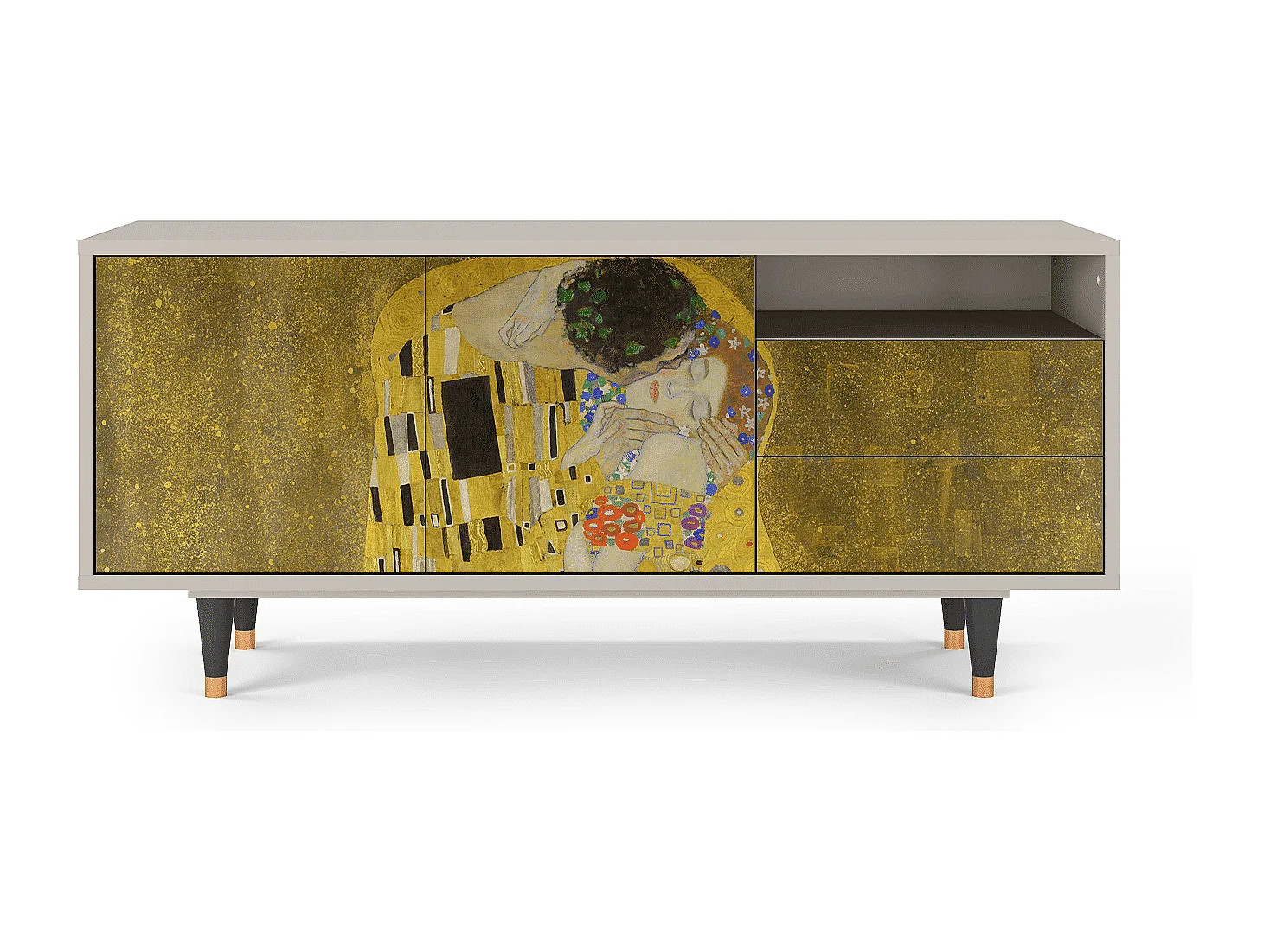 TV-Möbel - 125х56х41 cm - T7 - The Kiss by Klimt , Sand