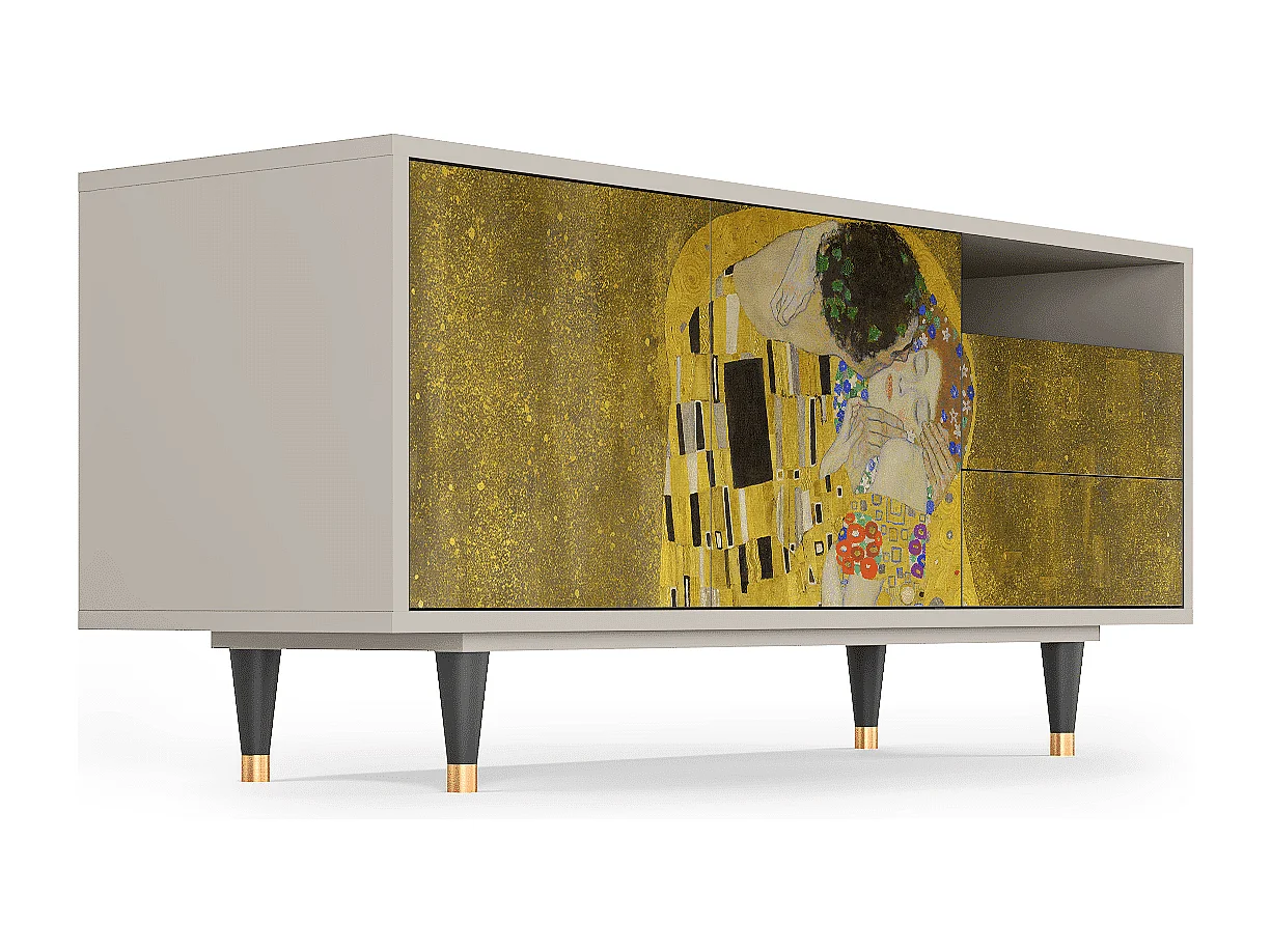 TV-Möbel - 125х56х41 cm - T7 - The Kiss by Klimt , Sand