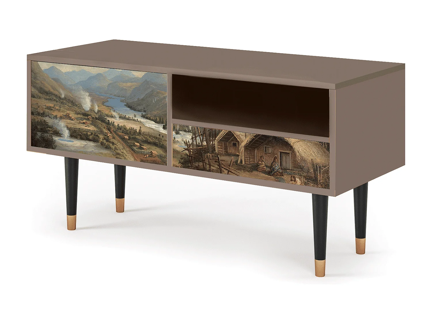 TV-meubel - 115х59х48 cm - T3 - View Across the Plains , Latte