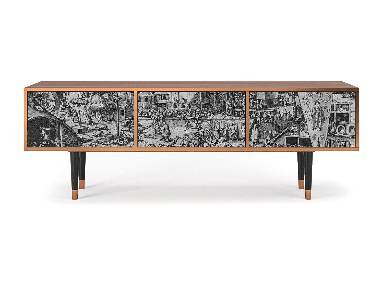 Mueble de TV - 170х59х48 cm - T4 - The Festival of Saint, Nogal