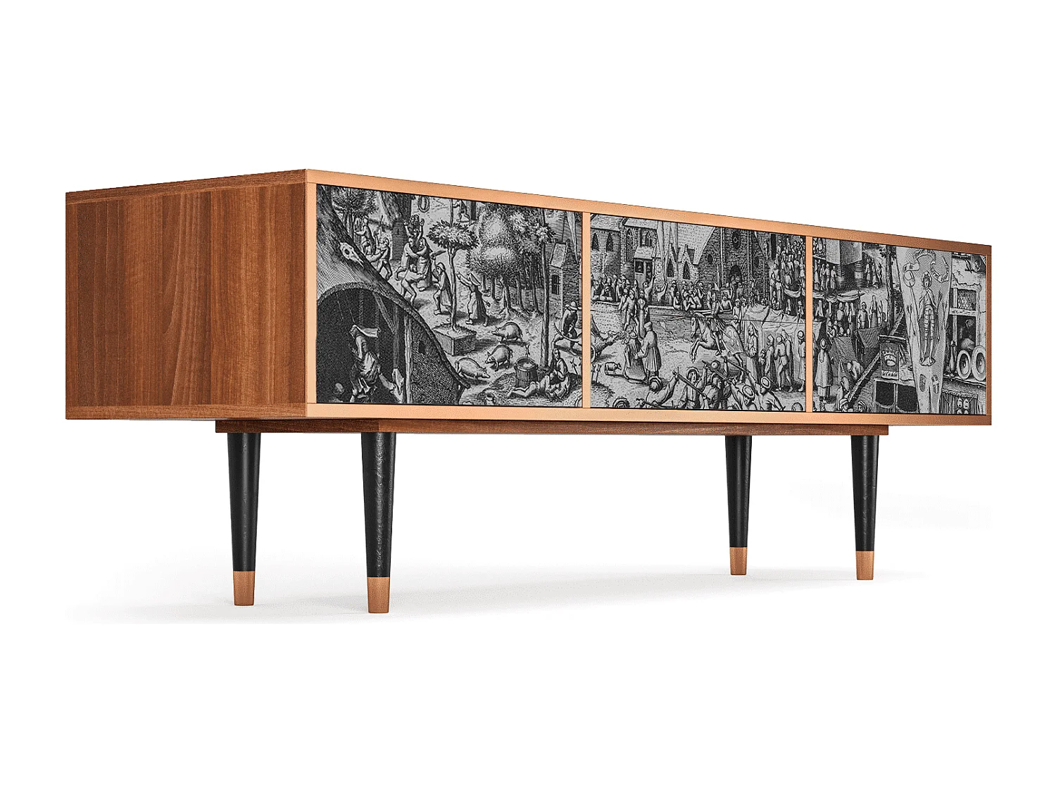 Mueble de TV - 170х59х48 cm - T4 - The Festival of Saint, Nogal