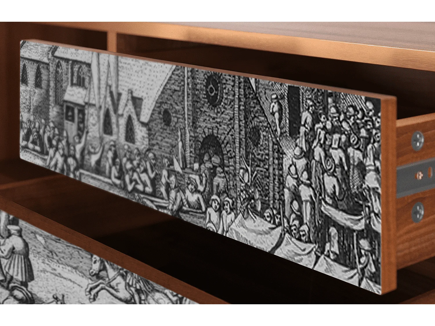 Mueble de TV - 170х59х48 cm - T4 - The Festival of Saint, Nogal