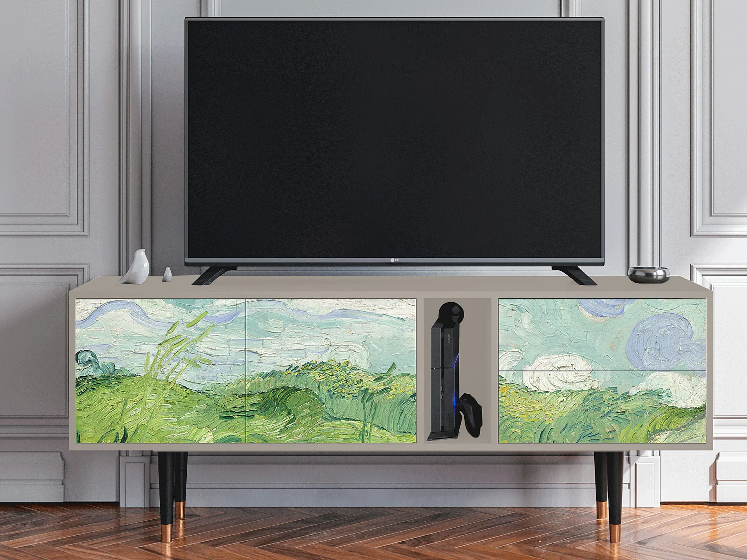 Meuble TV - 170х69х48 cm - T1 - Green Wheat Fields, Sable