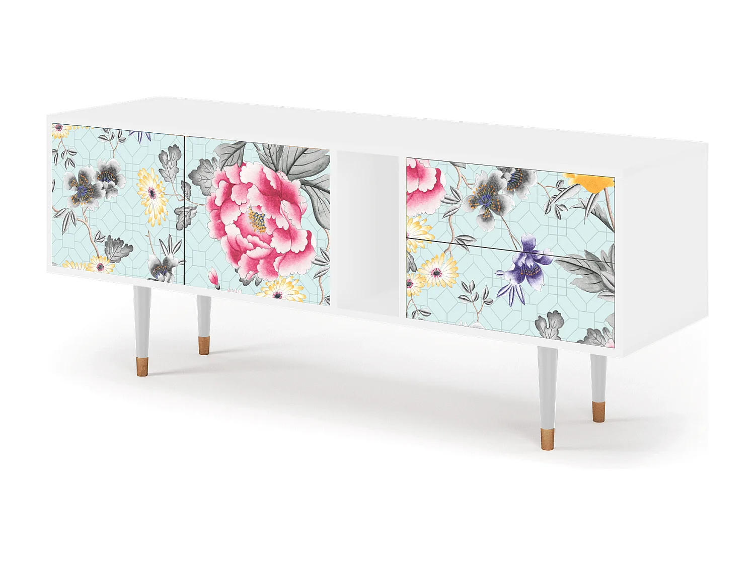 Meuble TV - 170х69х48 cm - T1 - Sky Garden, Blanc