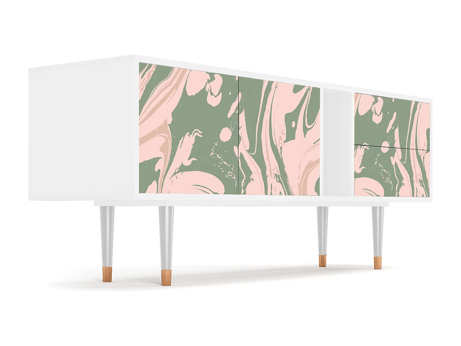 Mobile TV - 170х69х48 cm - T1 - Aquarelle, Bianco