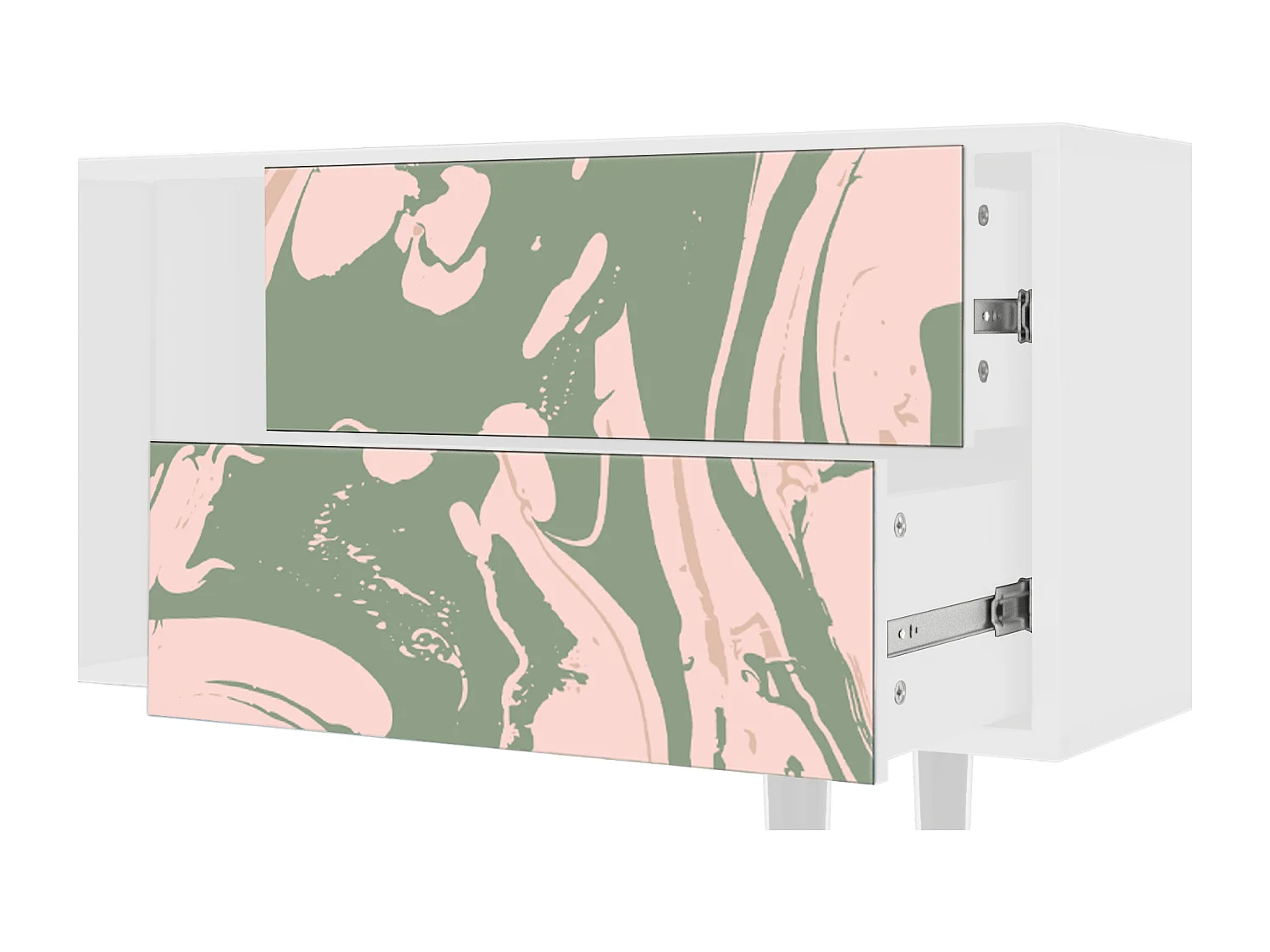 Mobile TV - 170х69х48 cm - T1 - Aquarelle, Bianco