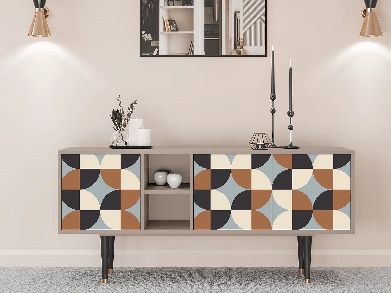 TV-meubel - 150х69х41 cm - T5 - Brown Sensation, Latte