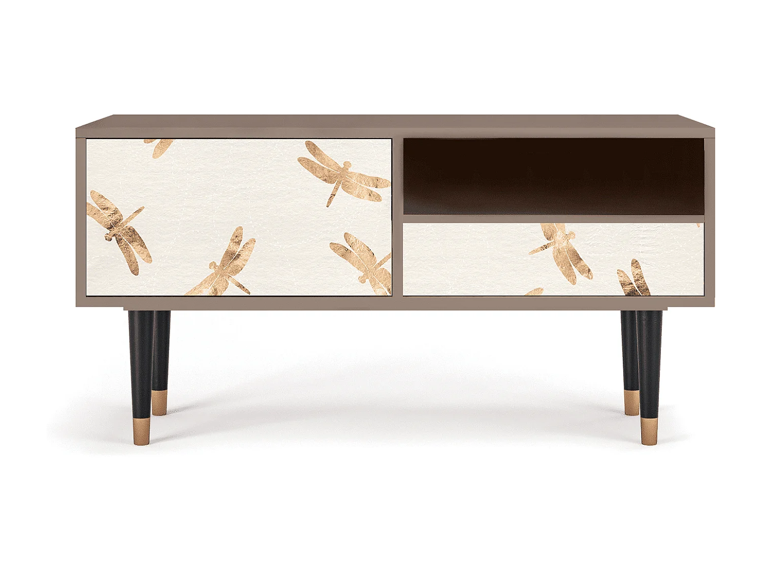 Meuble TV - 115х59х48 cm - T3 - Nude Dragonflies, Latte
