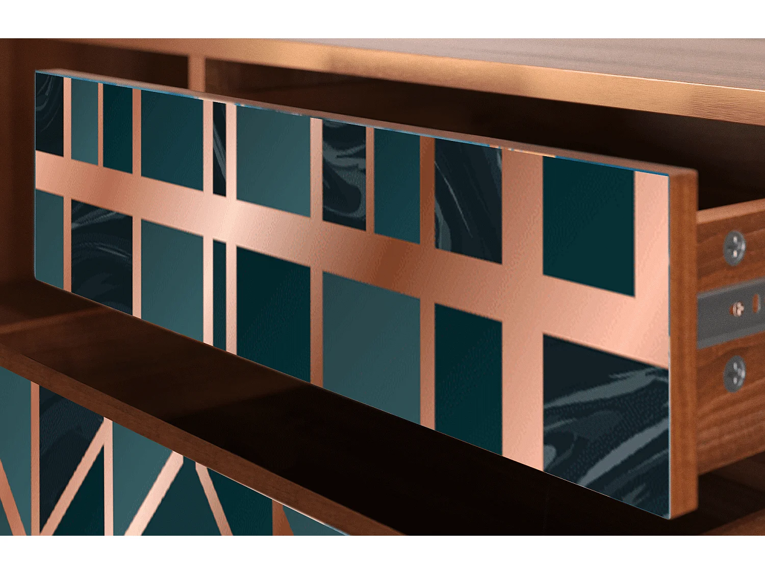 TV-meubel - 170х59х48 cm - T4 - Emerald Metro, Walnoot