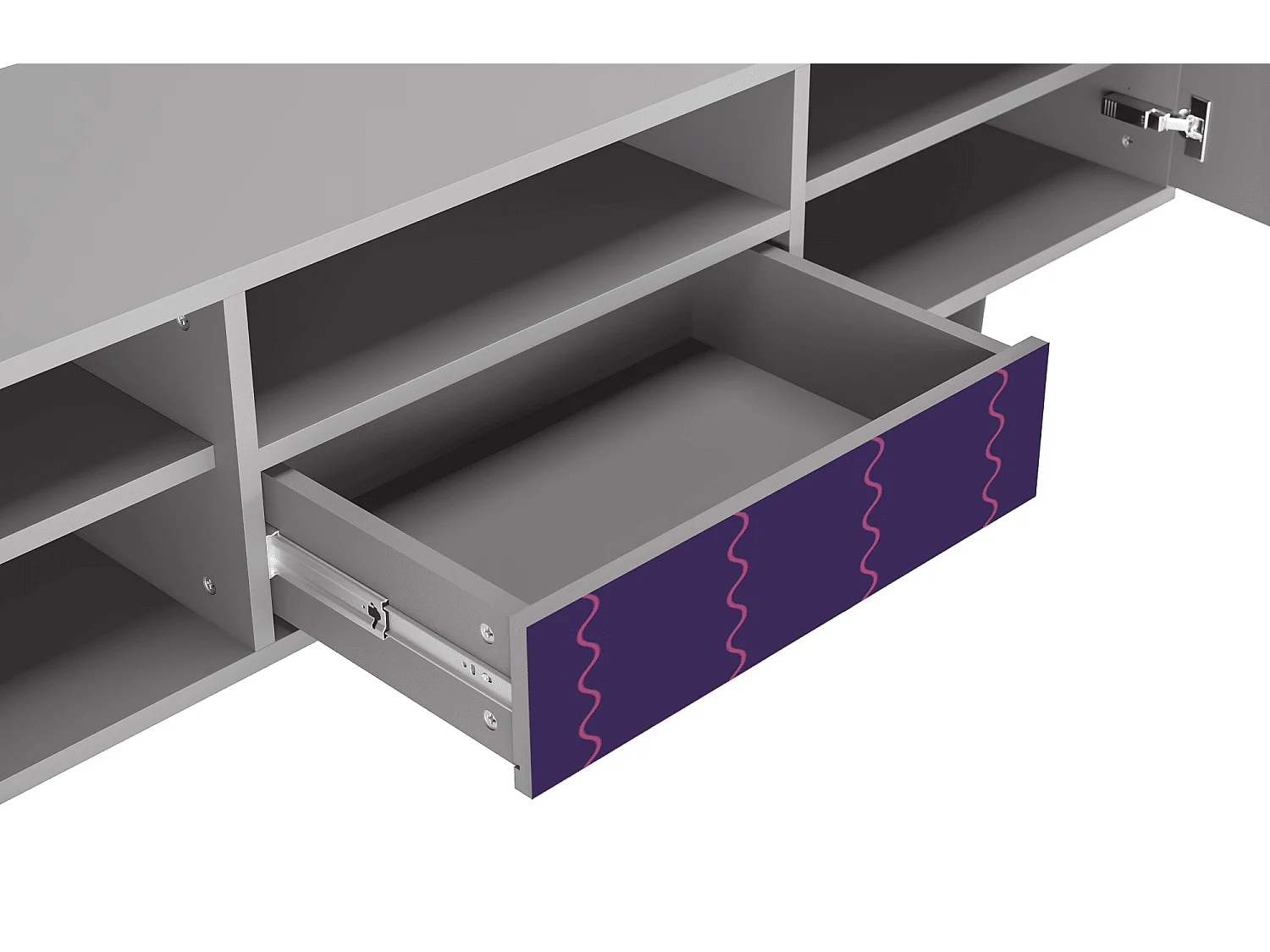 Szafka RTV - 170х59х41 cm - T6 - Grape Maccaroni, Szary
