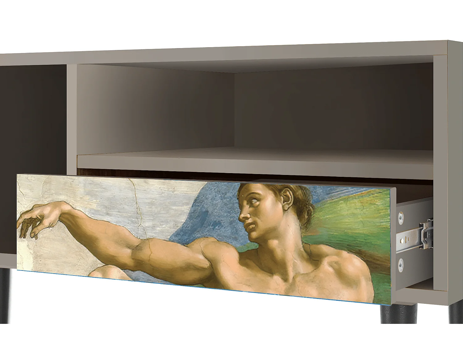 Meuble TV - 115х59х48 cm - T3 - The Creation of Adam, Sable