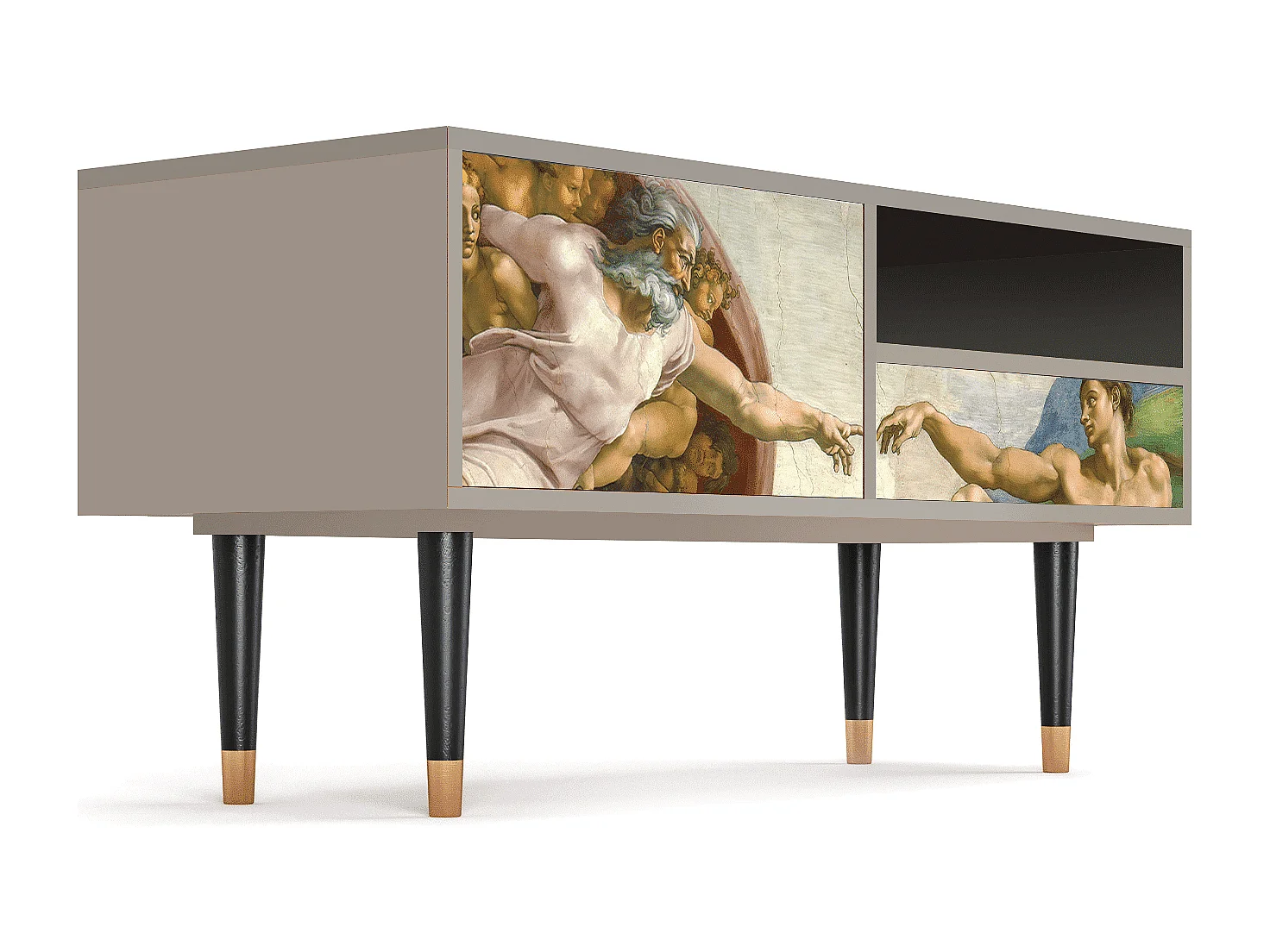 Meuble TV - 115х59х48 cm - T3 - The Creation of Adam, Sable