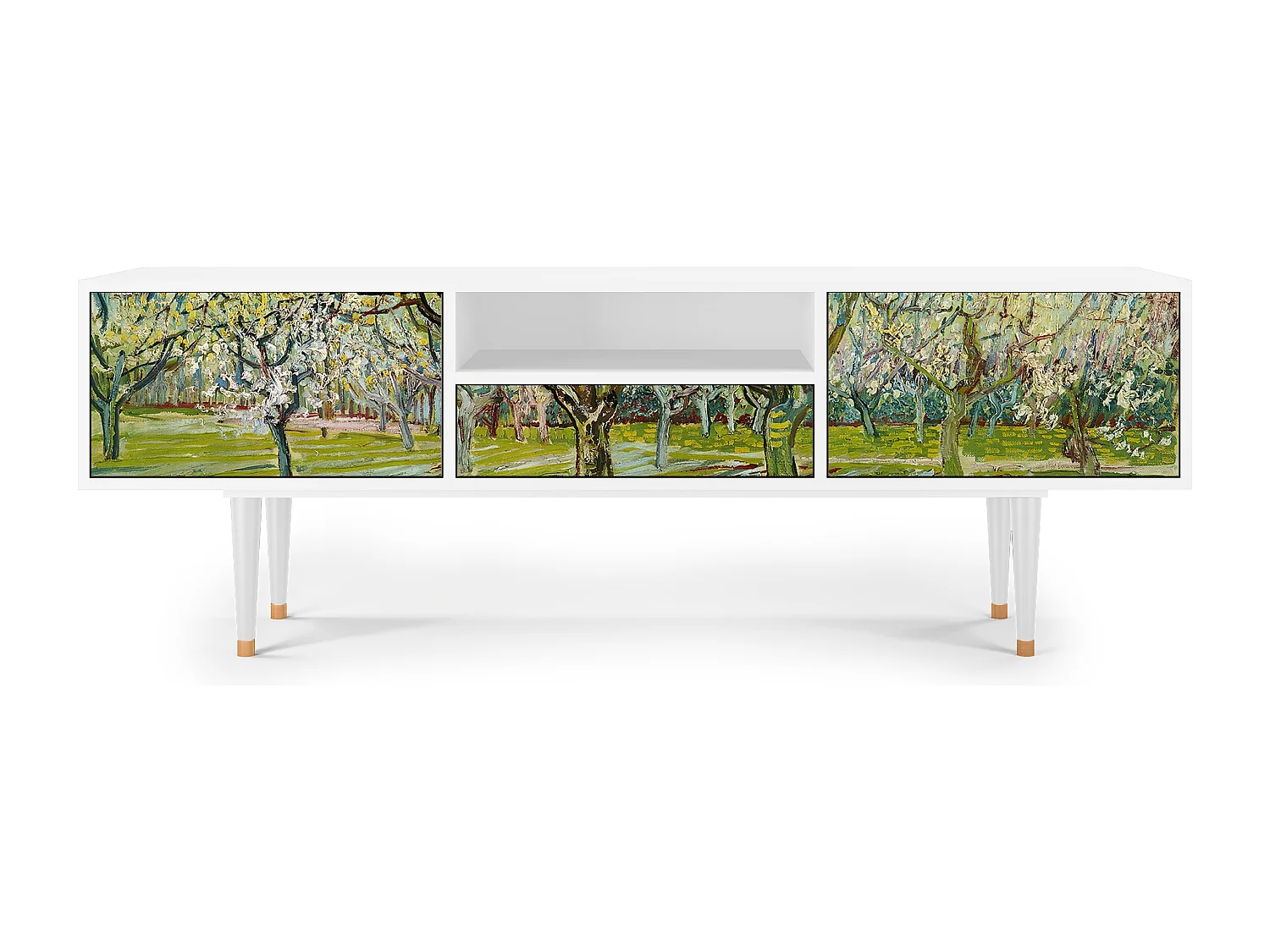 Mueble de TV - 170х59х41 cm - T6 - The Blanco Orchard, Blanco