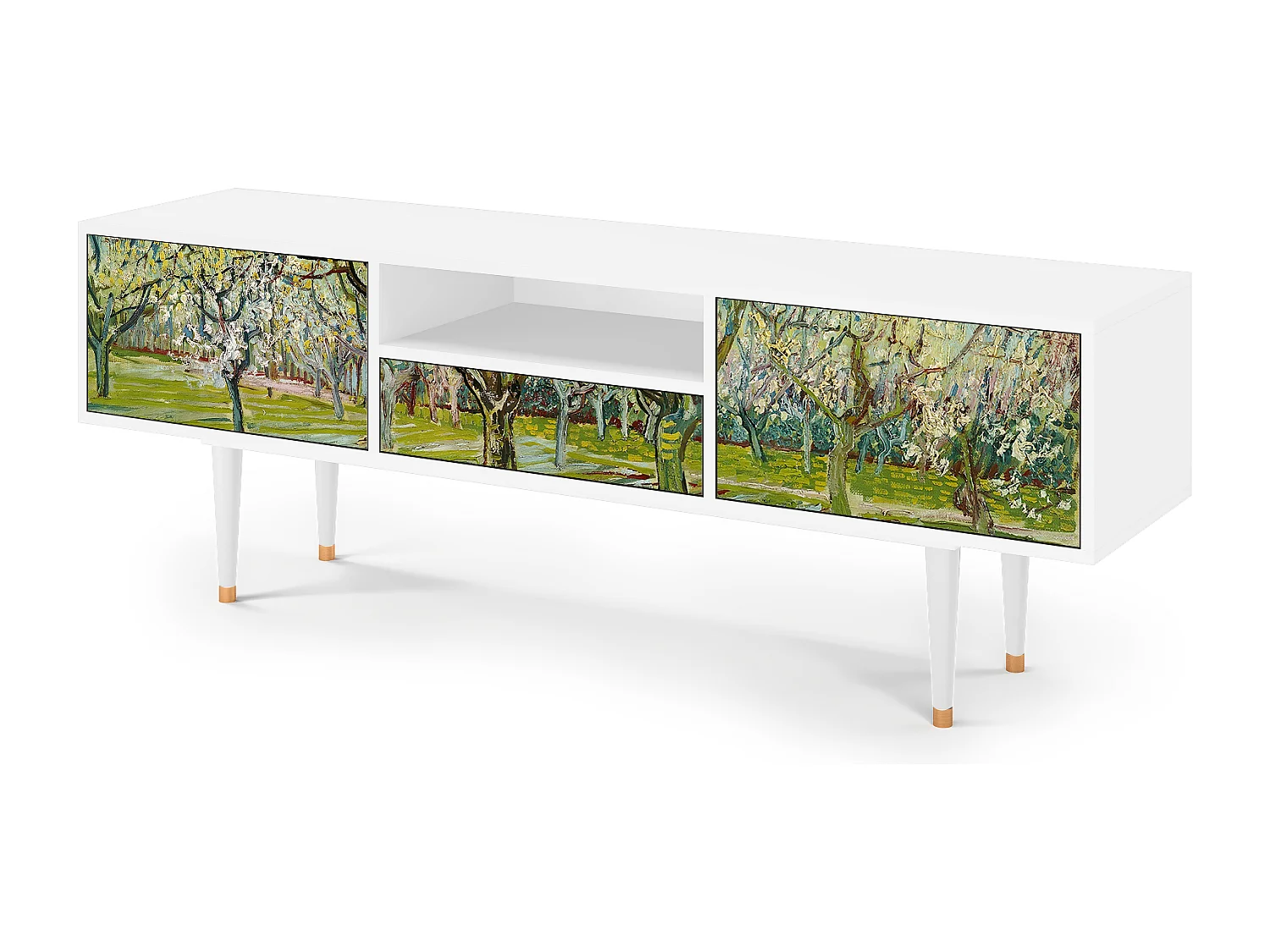 Mueble de TV - 170х59х41 cm - T6 - The Blanco Orchard, Blanco