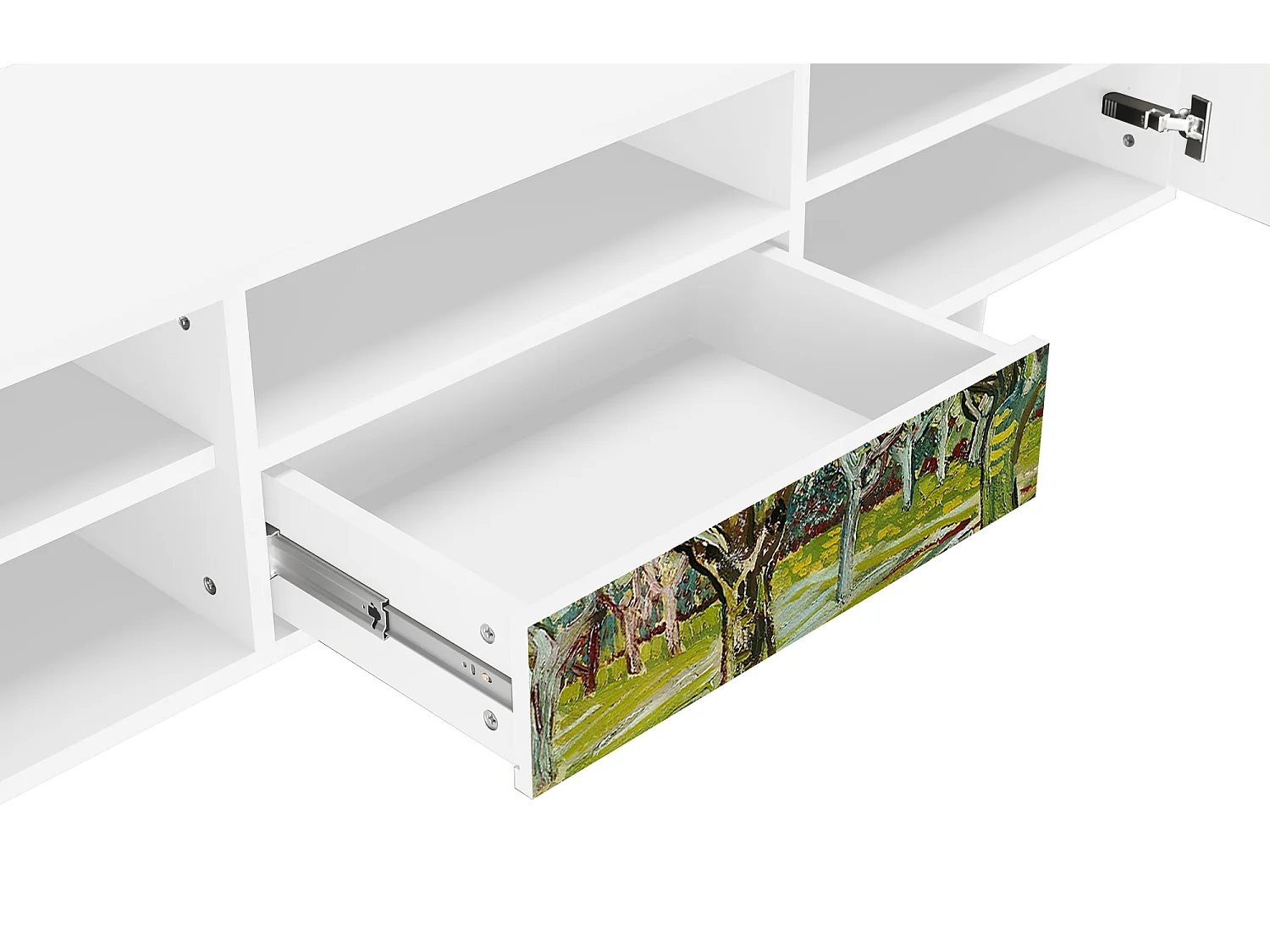 Mueble de TV - 170х59х41 cm - T6 - The Blanco Orchard, Blanco