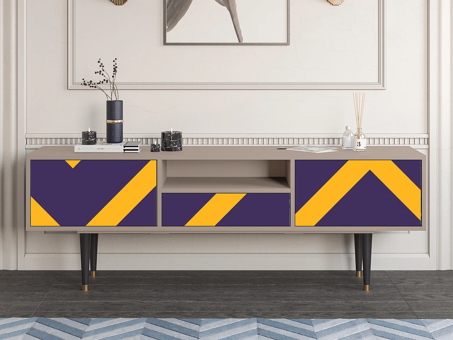 Mobile TV - 170х59х41 cm - T6 - The Brightest Way, Latte