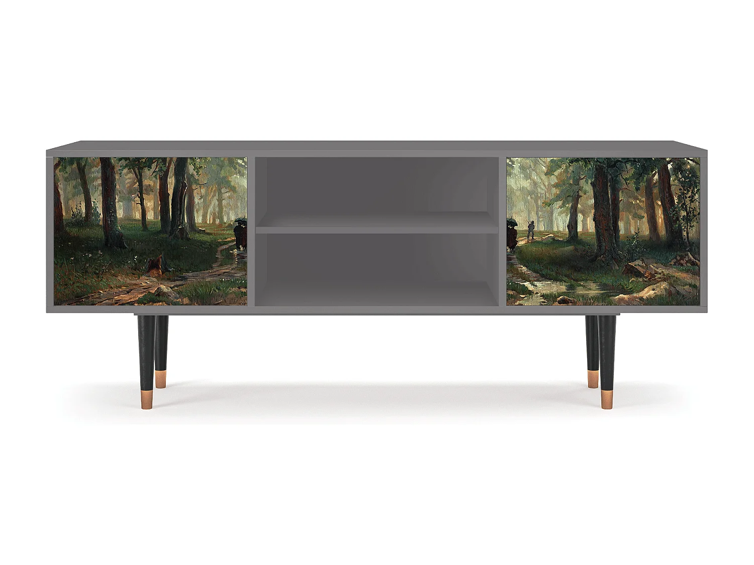 Mueble de TV - 170х69х48 cm - T2 -  Rain in the Oak Forest, Gris